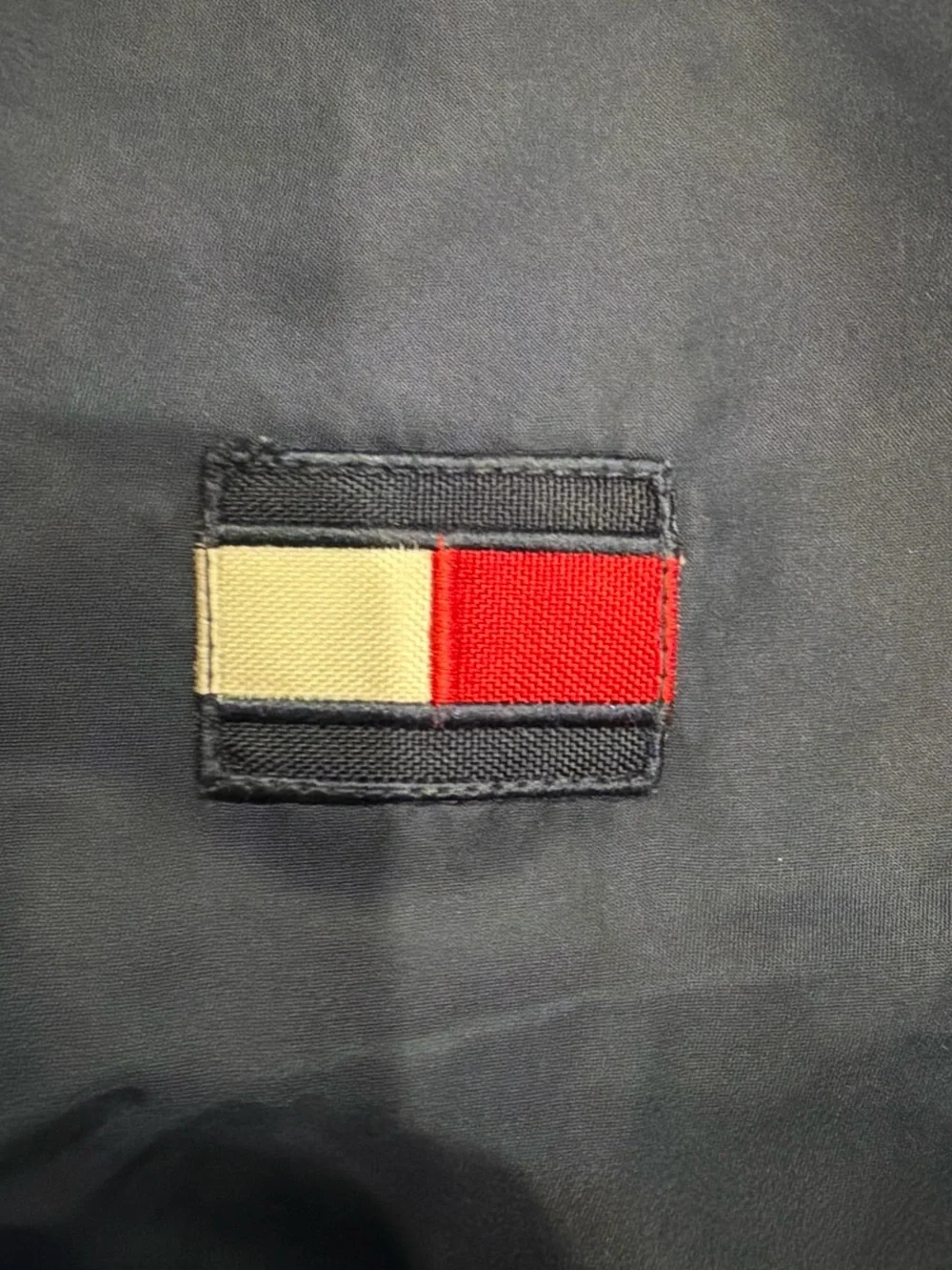 Tommy Hilfiger Navy Windbreaker Jacket with Signature Flag Patch